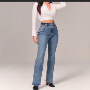 NWT Abercrombie Curve Love High Rise Vintage Flare
